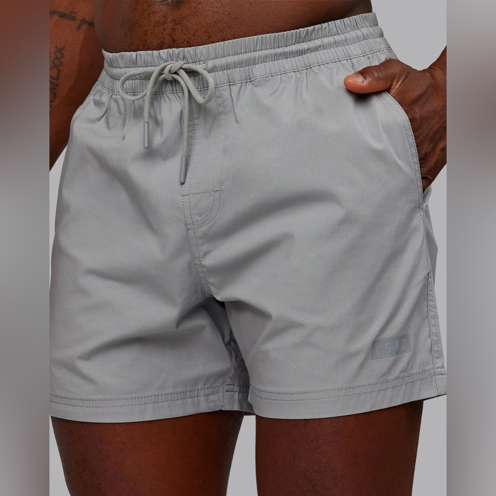 VRST Men's Gray Slim-Fit Shorts
